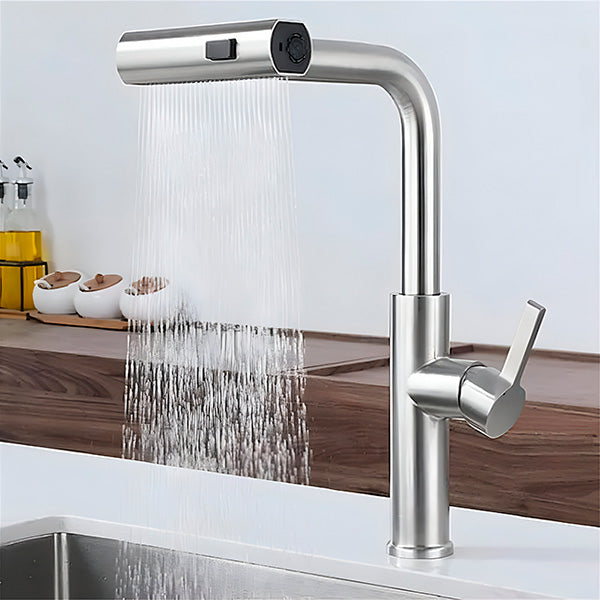 Rubinetto da Cucina a Cascata 4 in 1 con Getto Estraibile